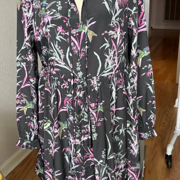 Ted Baker London Purple and Blue Midi Sundress with Mandarin Collar - Picture 2 of 3